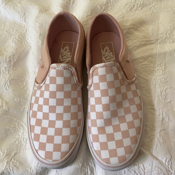 Pink and White Vans slip-ons - 9 Never worn - Picture 1 of 4